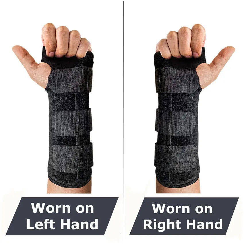 Wrist Support Brace Gym Gloves Straps Pad Bandage Belt Left or Right Hand Breathable Durable Splint Arm Protector Adjustable M J Fitness
