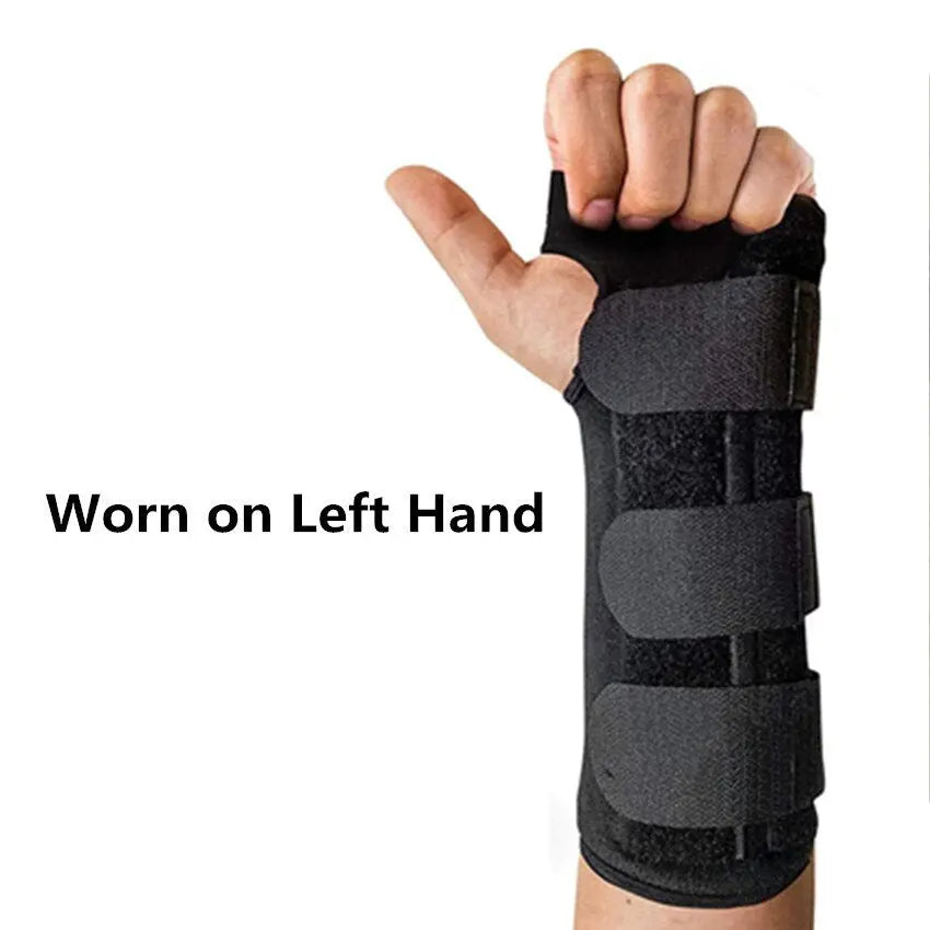 Wrist Support Brace Gym Gloves Straps Pad Bandage Belt Left or Right Hand Breathable Durable Splint Arm Protector Adjustable M J Fitness